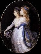 Jean Urbain Guerin Georgiana, Duchess of Devonshire, with Lady Elizabeth Foster oil painting artist